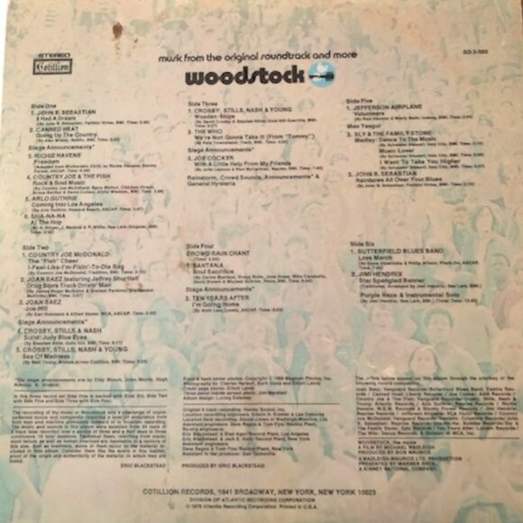 WOODSTOCK - Music from The Original Soundtrack - Vinyl 3xLP -1970 - Picture 2 of 16